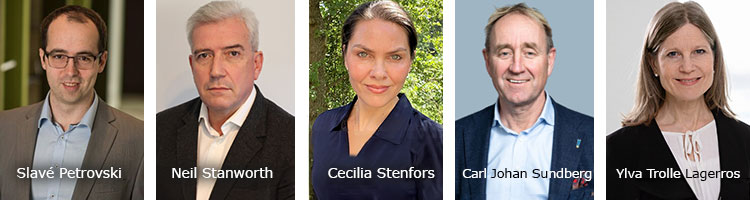 Photos of five of the speakers