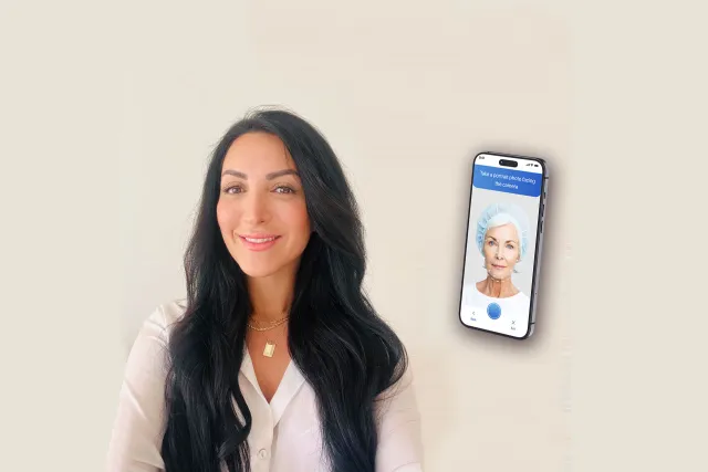Photo of Sandra and the app
