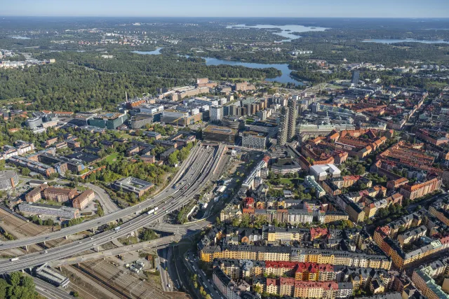 flygbild hagastaden