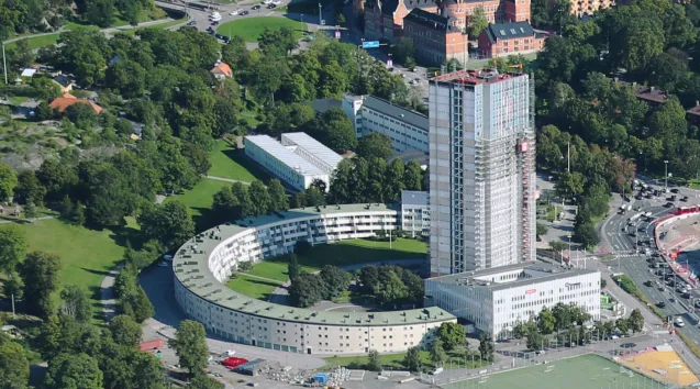 Photo of several buildings