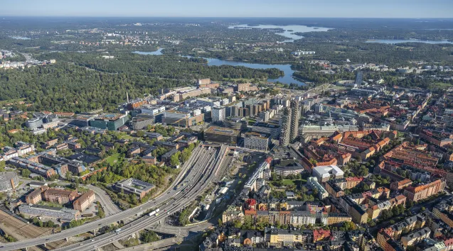 flygbild hagastaden