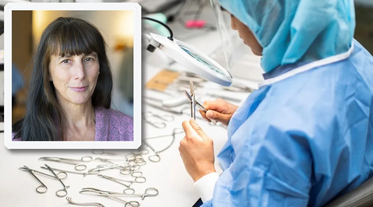 Photo of woman and from a lab