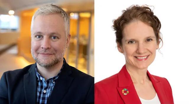 Photo of woman and man