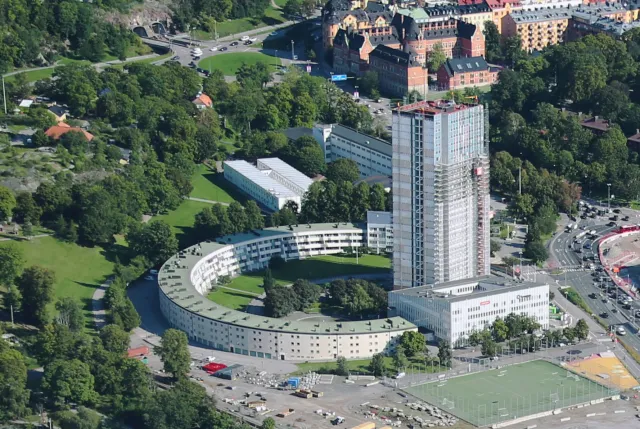 Photo of several buildings