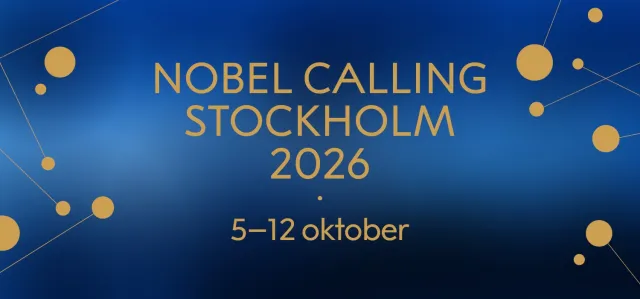 Blue banner with text Nobel calling